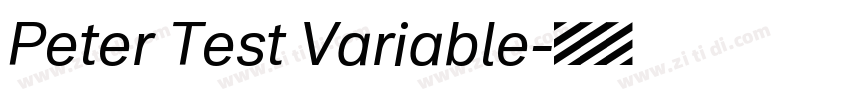 Peter Test Variable字体转换